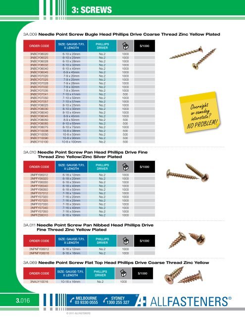 Screws - All Fasteners