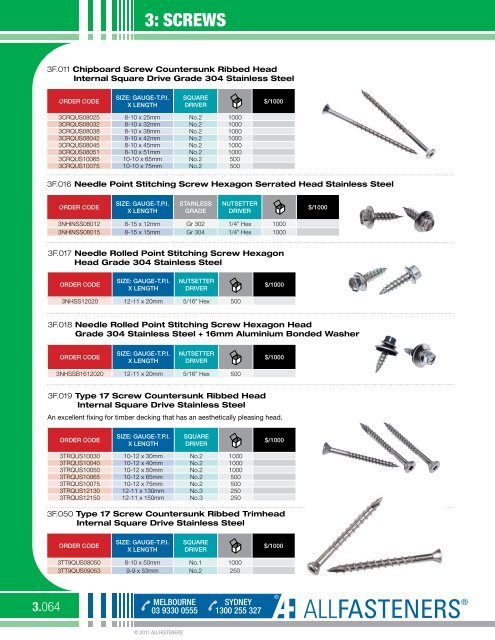 Screws - All Fasteners