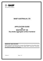 MASTERTOP 100 Application Guide - BASF Construction ...