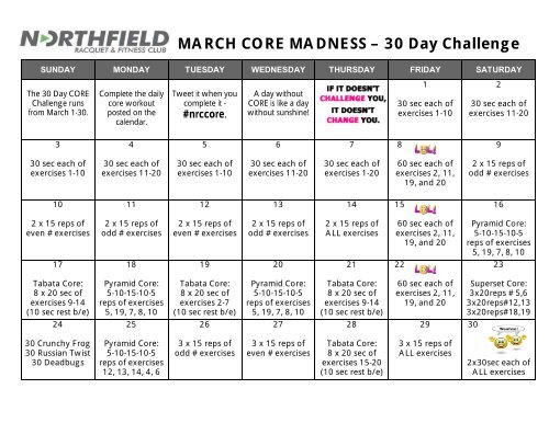 Daily core challenge hot sale