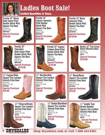 pg 06 ladies boot sale 1:8x10.5 2006 catalog right - Drysdales