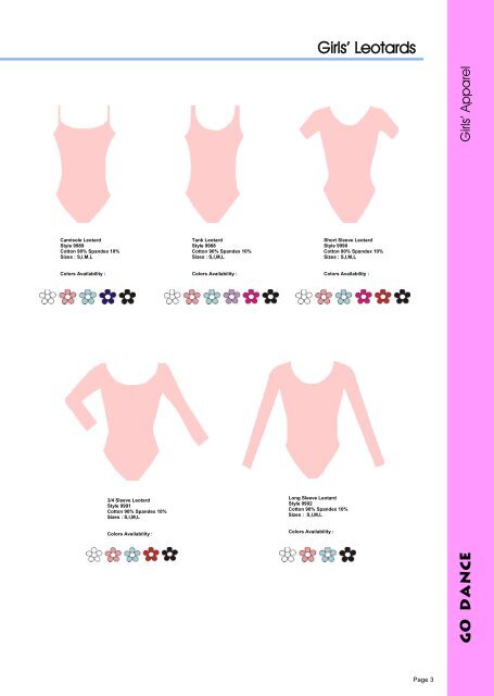 Apparel Color Chart