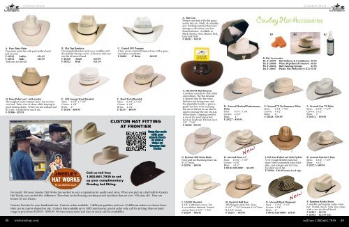 Cowboy Hat Accessories - Frontier Western Shop