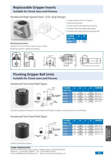 Replaceable Gripper Inserts - Thame Workholding