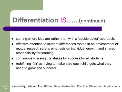 Teaching and Learning Strategies for Differentiated Instruction in