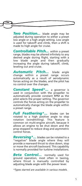 propeller performance - McCauley Propeller Systems - Textron