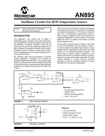 Oscillator Circuits for RTD Temperature Sensors - Microchip