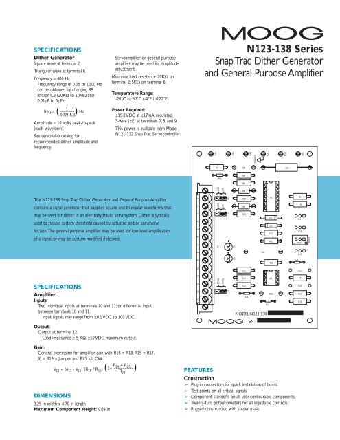 N123-138 Series Snap Trac Dither Generator and ... - Moog Inc