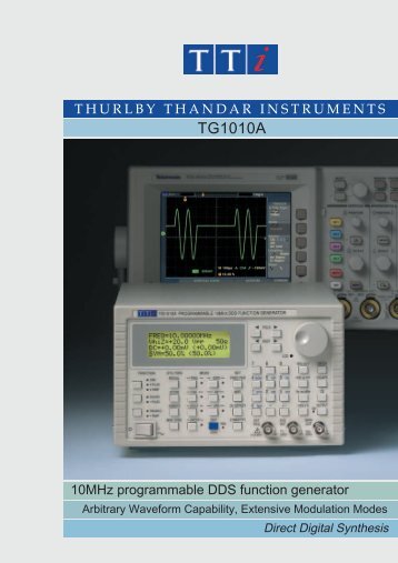 TG1010A 10MHz DDS Function Generator with Arbitrary ... - ratolab