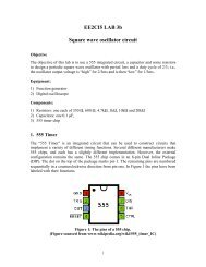 EE2CI5 LAB 3b Square wave oscillator circuit