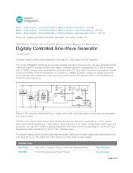 Digitally Controlled Sine-Wave Generator - Reference Design - Maxim