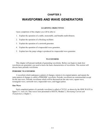 WAVEFORMS AND WAVE GENERATORS - Navy MARS