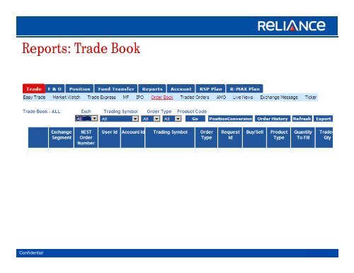 Login to Trade - Demo - Reliance Securities