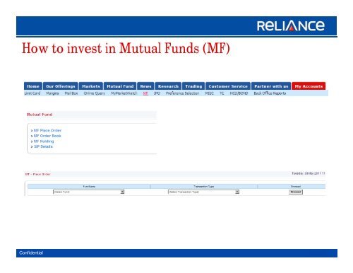 Login to Trade - Demo - Reliance Securities