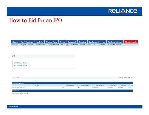 Login to Trade - Demo - Reliance Securities