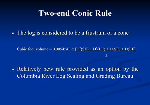 Sawmill Short Course Log Inputs – Measurement & Conversion ...