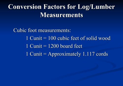 Sawmill Short Course Log Inputs – Measurement & Conversion ...