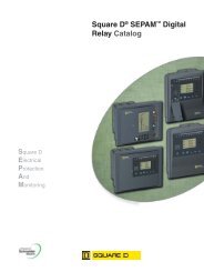 Square D® SEPAM™ Digital Relay Catalog - Power Logic