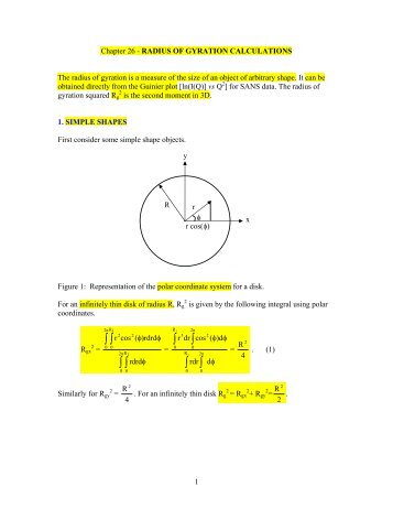 Radius of gyration calculations