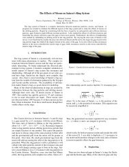 The Effects of Moons on Saturn's Ring System - College of Wooster