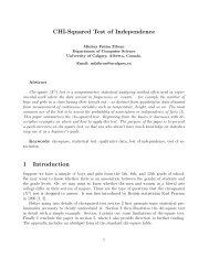 CHI-Squared Test of Independence - University of Calgary