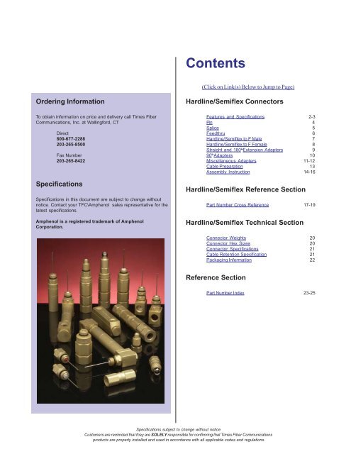 CATV Semiflex Connectors - Times Fiber Communications