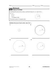 reteach area circle