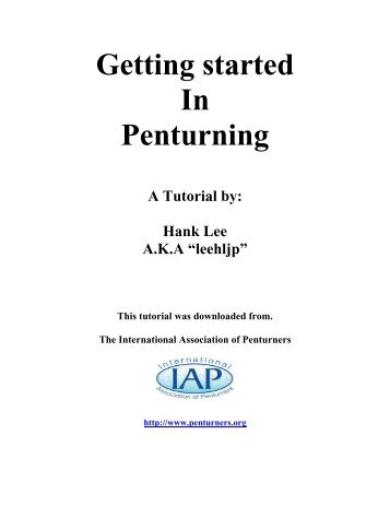 Getting started in pen turning - International Association of Penturners