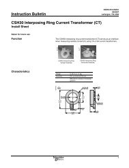 Instruction Bulletin CSH30 Interposing Ring Current ... - Power Logic
