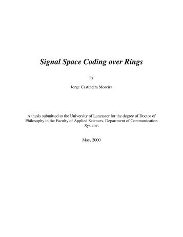Signal Space Coding over Rings