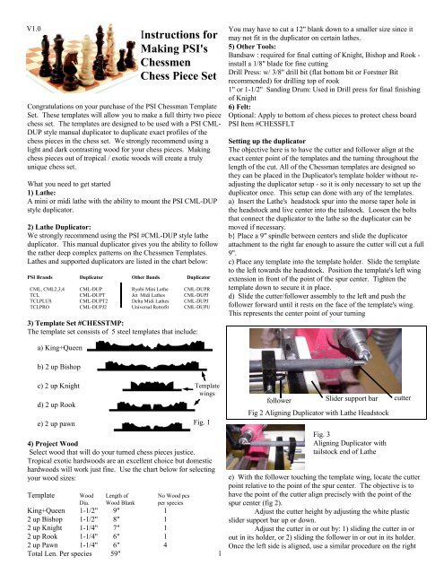 Psi sale lathe duplicator