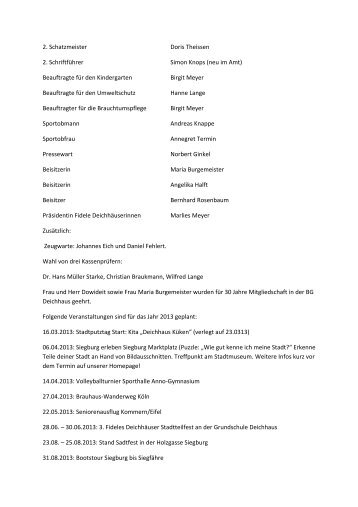 Bürgergemeinschaft Deichhaus (pdf ) - Siegburg