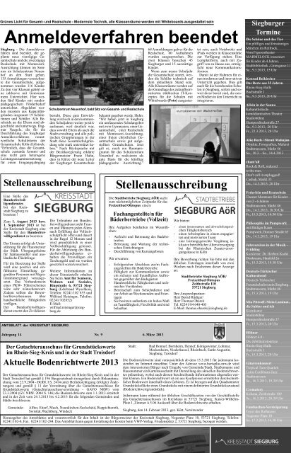 Amtsblatt 2013 - Kalenderwoche 10 (pdf) - Siegburg