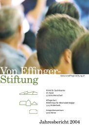 Jahresbericht 2004 - Von Effinger Stiftung