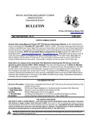 BULLETIN - Royal Australian Survey Corps