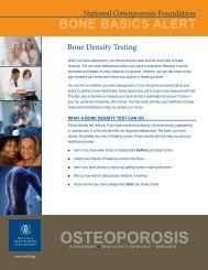 bone basics alert - National Osteoporosis Foundation