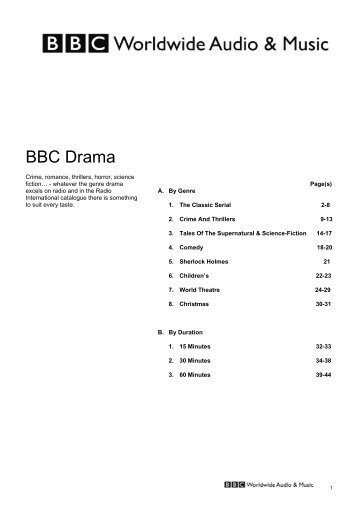 BBC Drama Catalogue - BBC Radio International