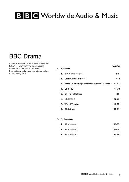 BBC Drama Catalogue - BBC Radio International