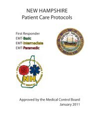 New Hampshire Patient Care Protocols 2011—Table of - NH.gov