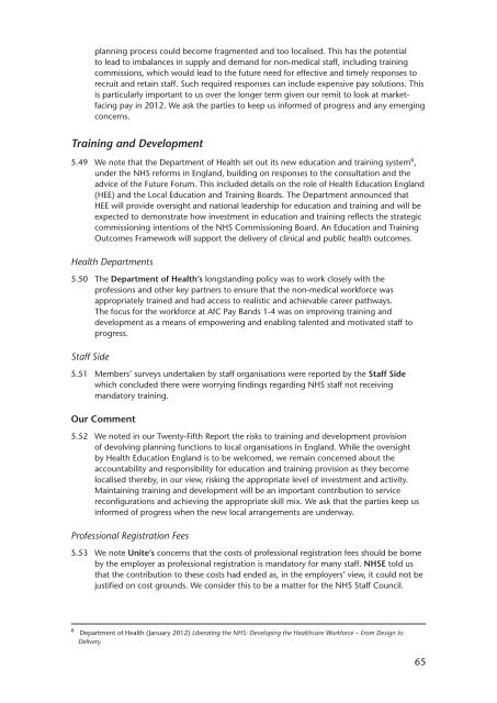 NHS pay review body: twenty-sixth report 2012 - Official Documents