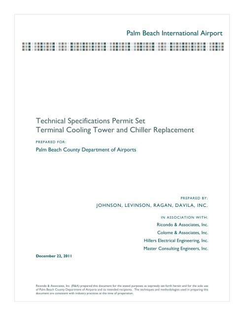 Technical Specifications Permit Set Terminal Cooling ... - Morganti