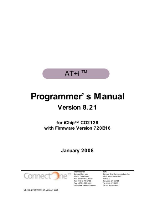 AT+i Programmer's Manual - SE Spezial-Electronic AG