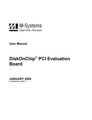 User Manual: DiskOnChip PCI Evaluation Board