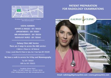 Galway Clinic -Radiology patient prep hanbook