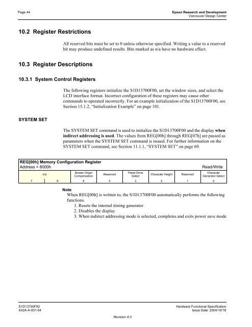 Hardware Functional Specification - SE Spezial-Electronic AG