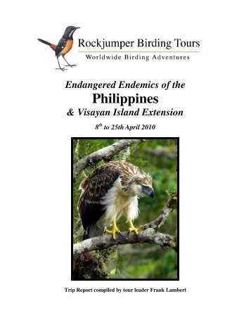 Report - Rockjumper Birding Tours