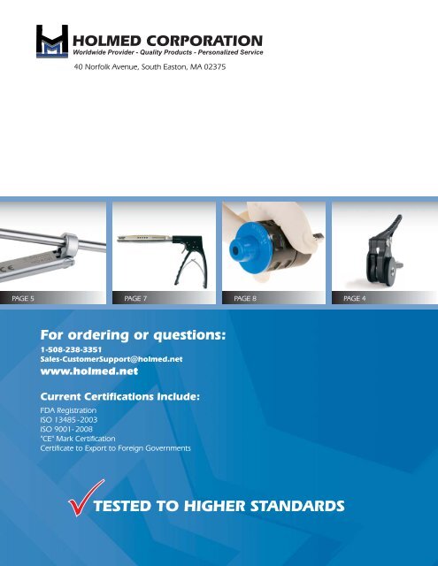 Holmed Rod Instruments Catalog.indd - Holmed Corporation