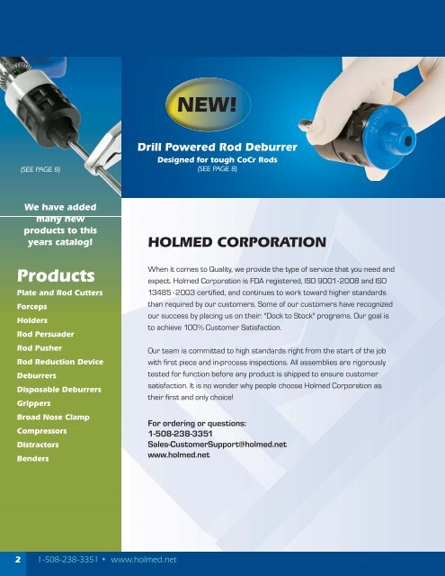 Holmed Rod Instruments Catalog.indd - Holmed Corporation