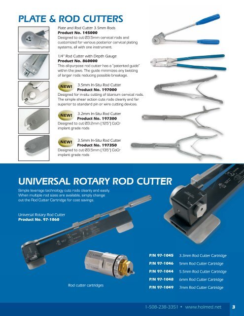 Holmed Rod Instruments Catalog.indd - Holmed Corporation