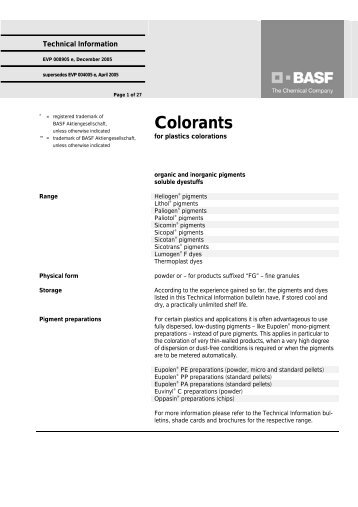 Colorants